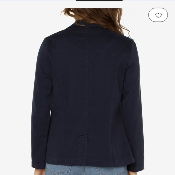 NWT Liverpool Navy Stretch Twill Blazer, size M - Picture 3 of 7